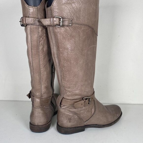 2000s Leather Riding Glam Calf High Boots - Picture 7 of 7